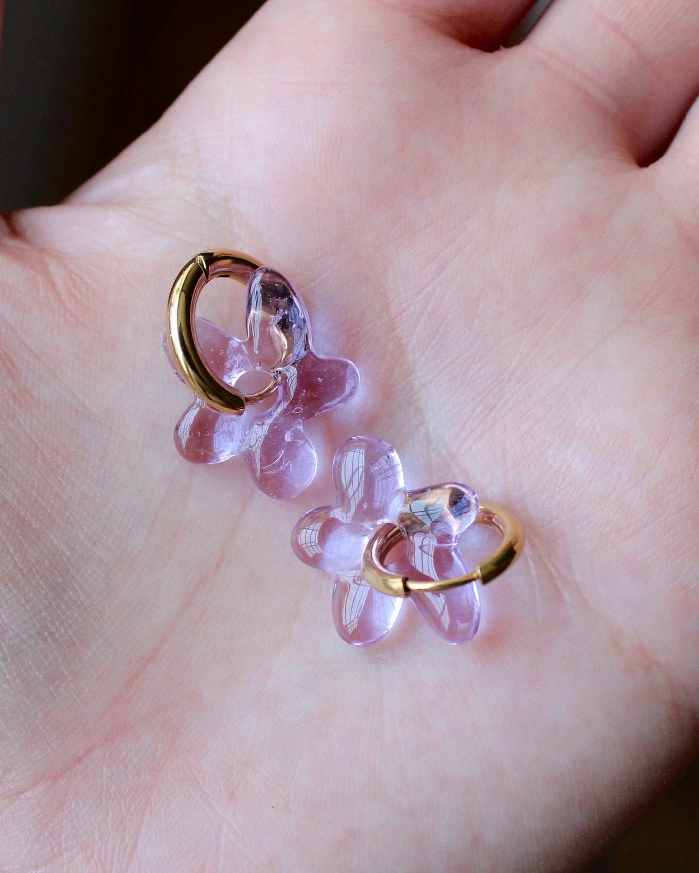 JELLY AMAPOLA VIOLET HOOPS