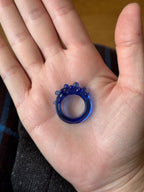 Deep blue Hedgehog fish Ring