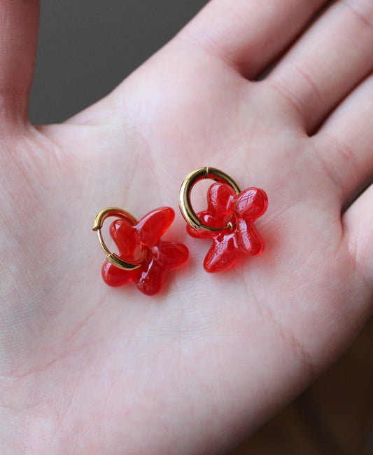 JELLY AMAPOLA ROJA HOOPS