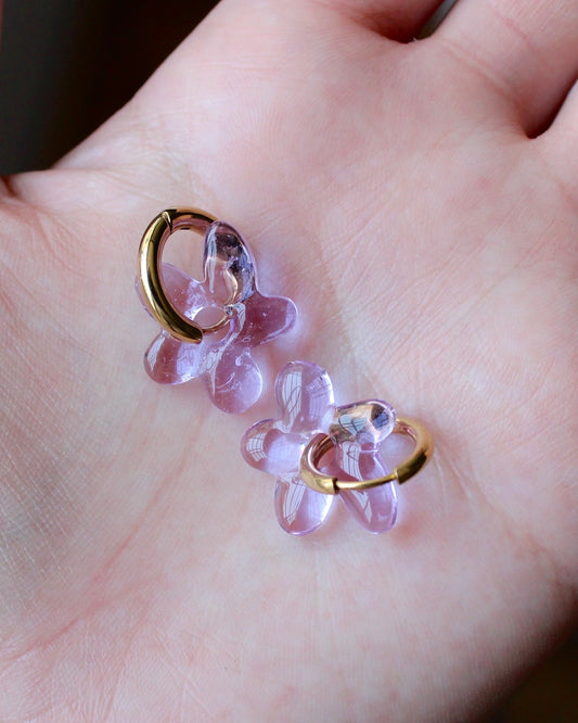 JELLY AMAPOLA VIOLET HOOPS