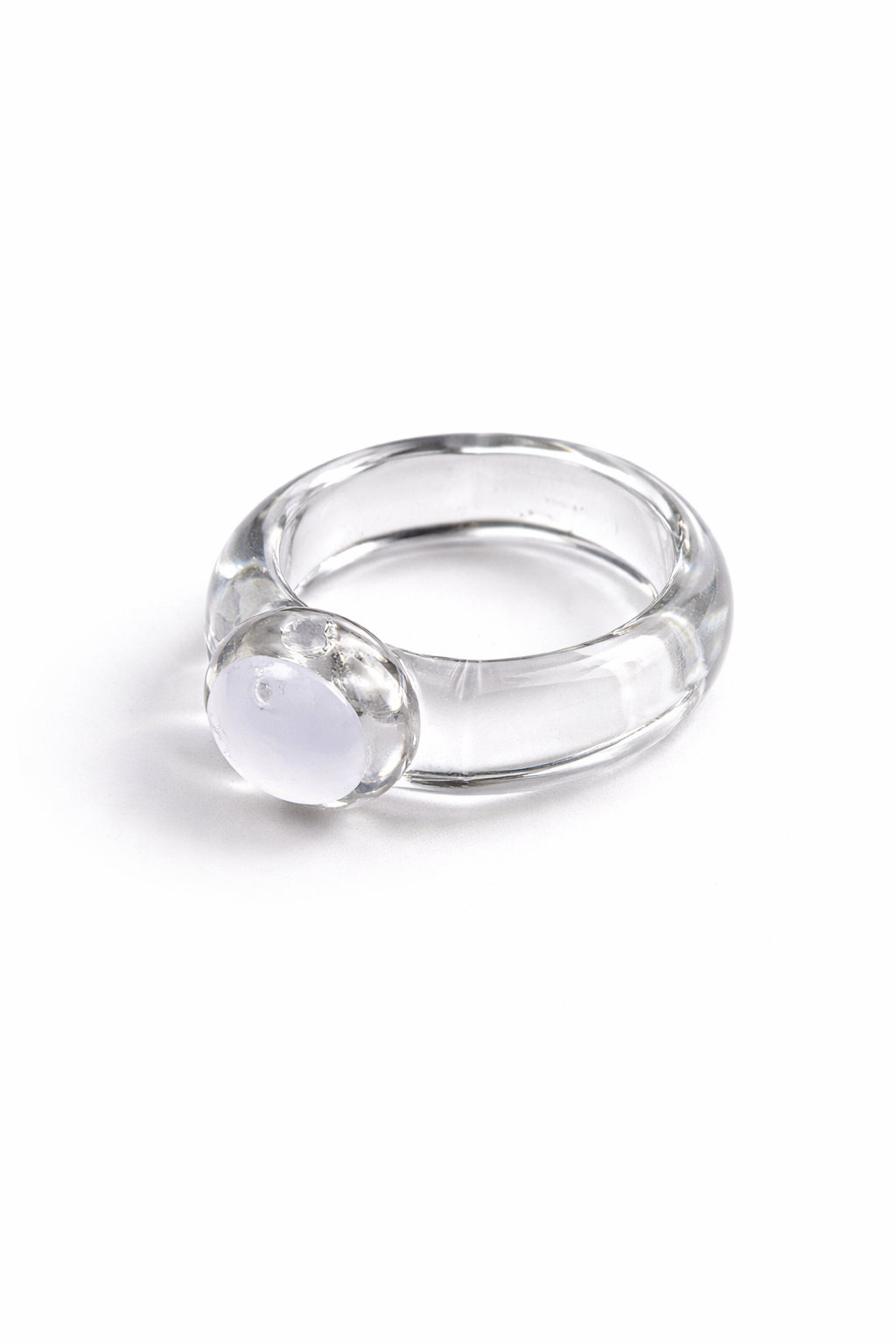 Gem ring Milky violeta