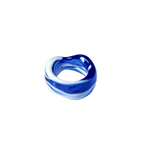 Canica Ring Milky azul