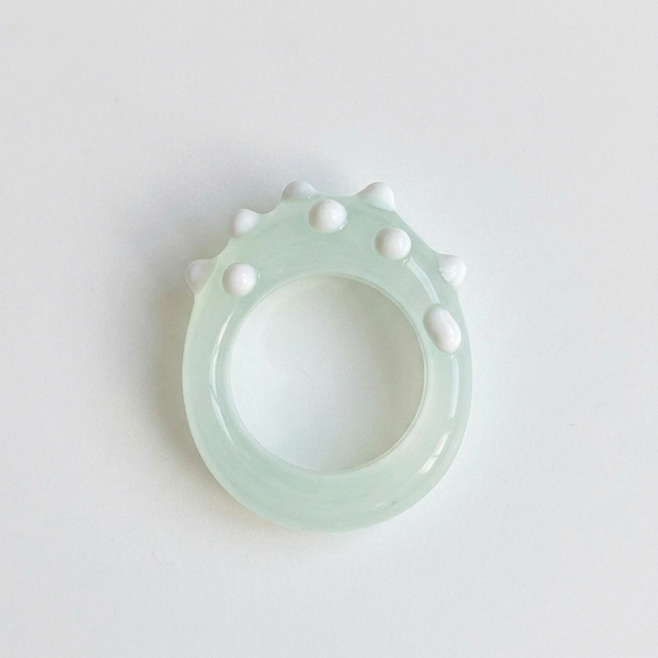 Aqua hedgehog fish ring