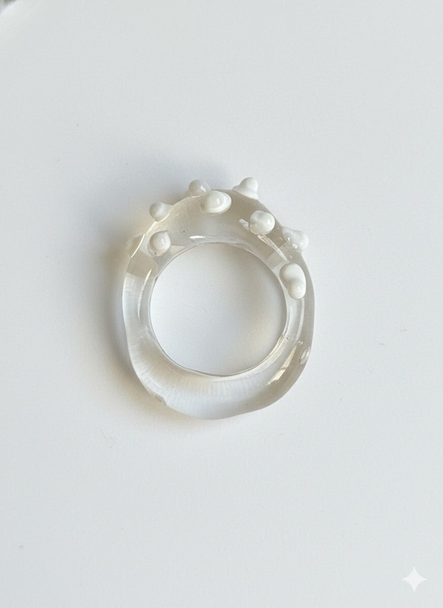 Milk Hedgehog fish Ring