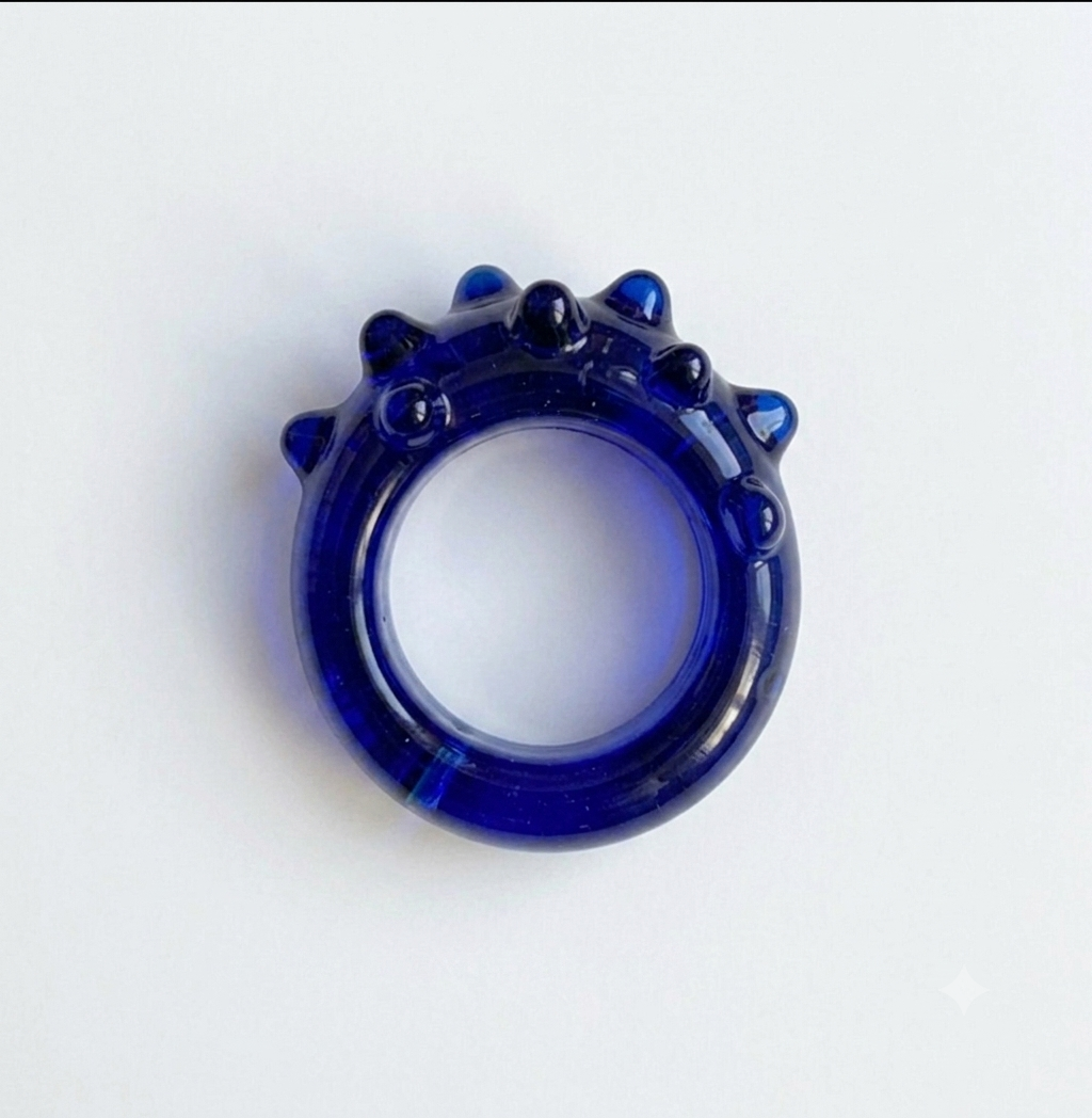 Deep blue Hedgehog fish Ring