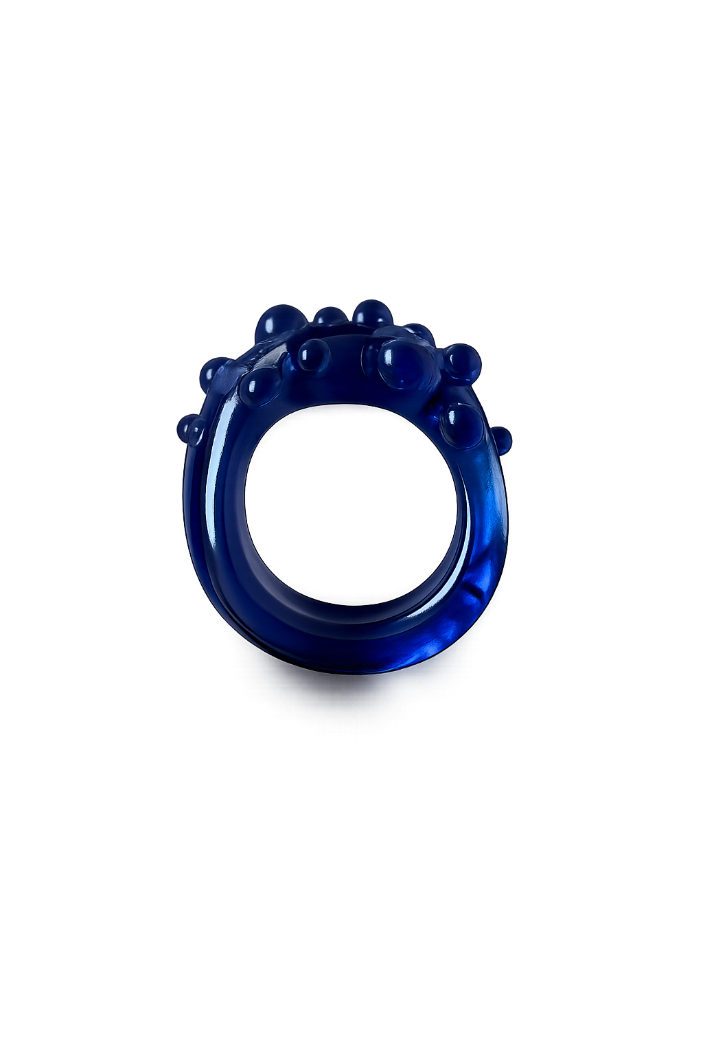 Deep blue Hedgehog fish Ring