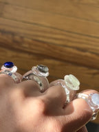 Gem ring Milky violeta